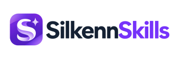 SilkennSkills Purple Ribbon Logo
